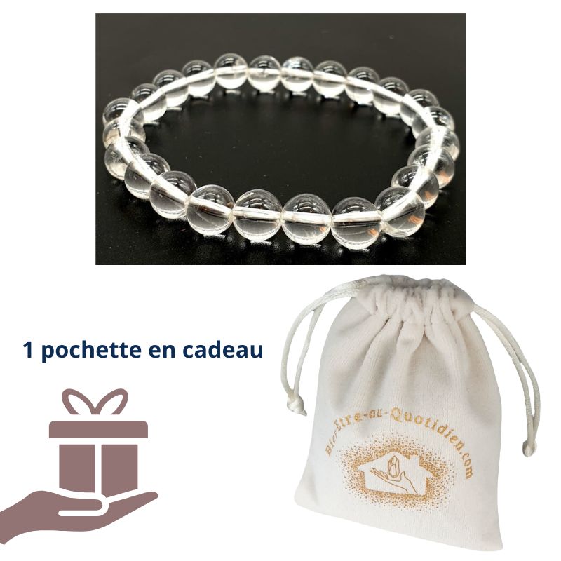 Bracelet Cristal de Roche Naturel : Amplifie & Clarifie