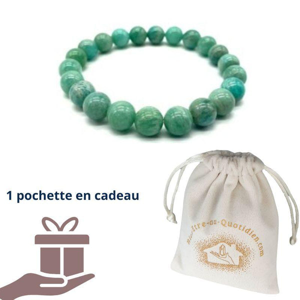 Bracelet Amazonite Naturelle : Ăquilibre & Communication - Bien-Etre-Au-Quotidien.com