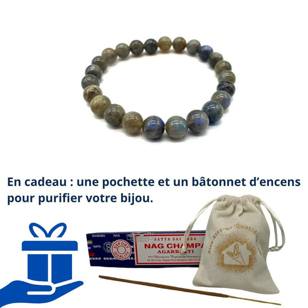 Bracelet en Labradorite AA - "Pierre de Protection" Naturelle - Equilibre émotionnel