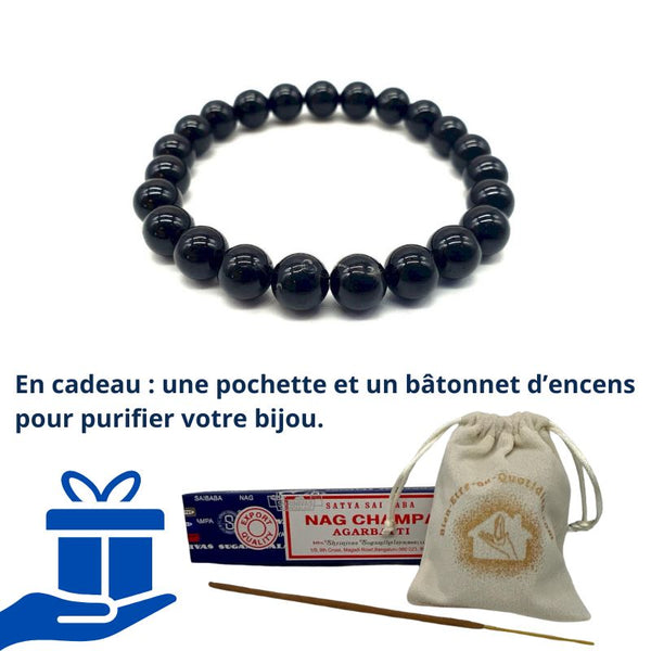 Bracelet en Tourmaline Noire - "Pierre de Protection" Naturelle