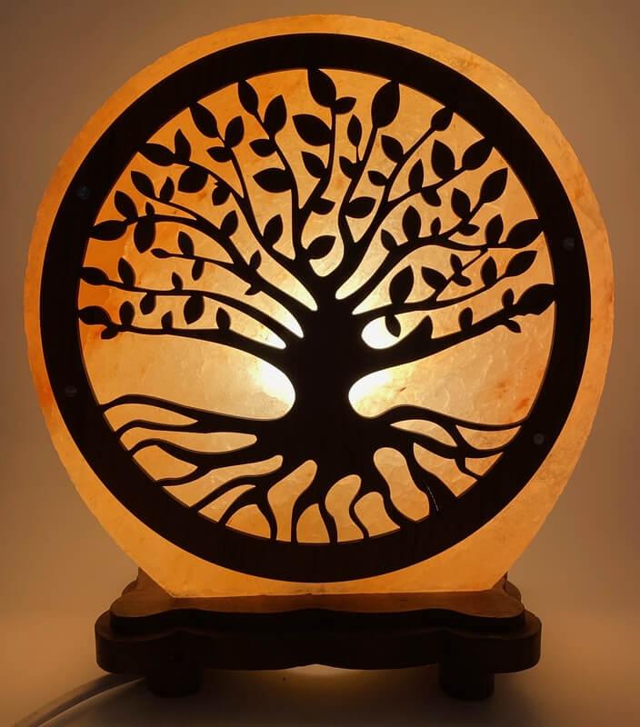 lampe de sel de l'Himalaya arbre de vie