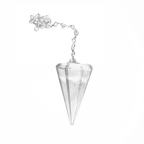 Pendule en Cristal de Roche - Radiesthésie - Bien-Etre-Au-Quotidien