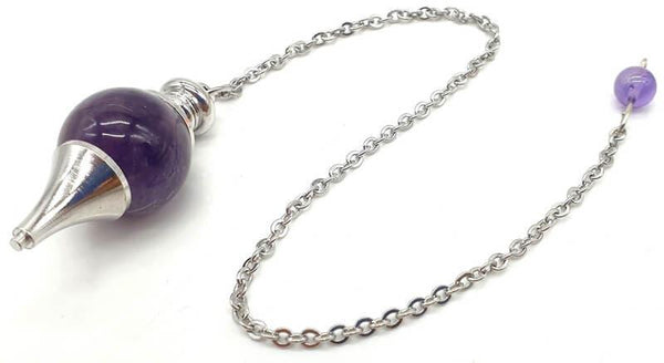 Pendule Séphoroton – Pendule Sphère Améthyste - Sagesse Spirituelle et Équilibre - Bien-Etre-Au-Quotidien