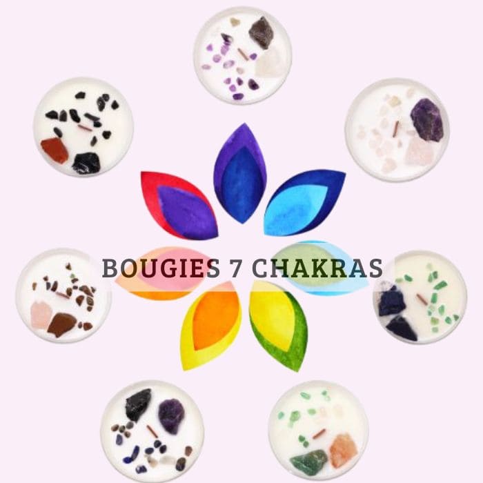 Bougies en Verre des 7 Chakras