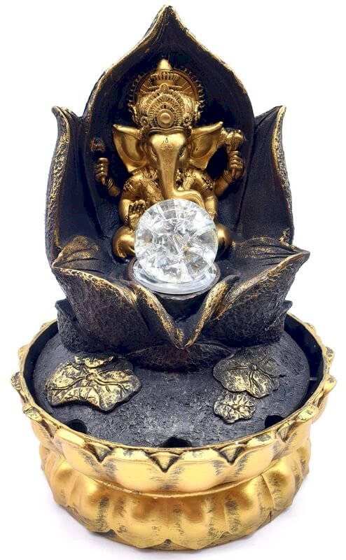 Ganesh Lotus Doré – Fontaine d’Abondance