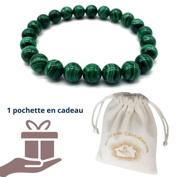 Bracelet en Malachite AA - "Pierre d'Équilibre Émotionnel" Naturelle