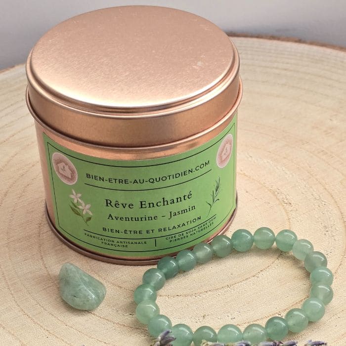 Bougie Aventurine et Jasmin "Rêve Enchanté" - 180g