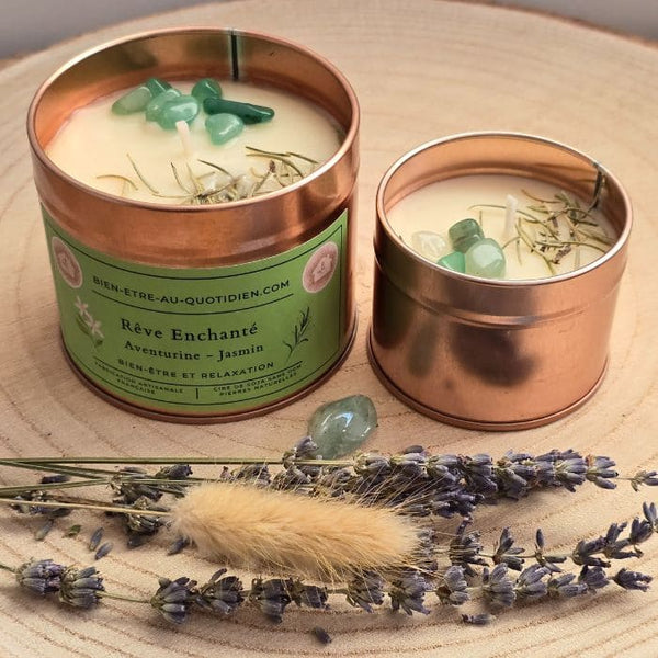 Bougie Aventurine et Jasmin "Rêve Enchanté" - 180g