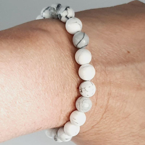 Bracelet Howlite Naturelle : Apaisement & Relaxation - Bien-Etre-Au-Quotidien.com