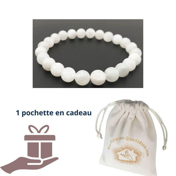 Bracelet Pierre de Lune Naturelle : Fertilité, Équilibre Hormonal & Intuition+ - Bien-Etre-Au-Quotidien.com