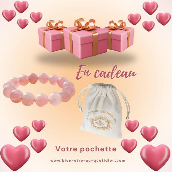 Bracelet Quartz Rose Naturel : Tendresse Infinie+ - Bien-Etre-Au-Quotidien.com