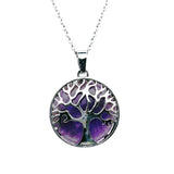 Collier-Pendentif Améthyste – Arbre de vie - Bien-Etre-Au-Quotidien.com