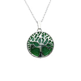 Collier-Pendentif Aventurine – Arbre de vie - Bien-Etre-Au-Quotidien.com