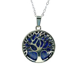 Collier-Pendentif Lapis-Lazuli – Arbre de vie - Bien-Etre-Au-Quotidien.com