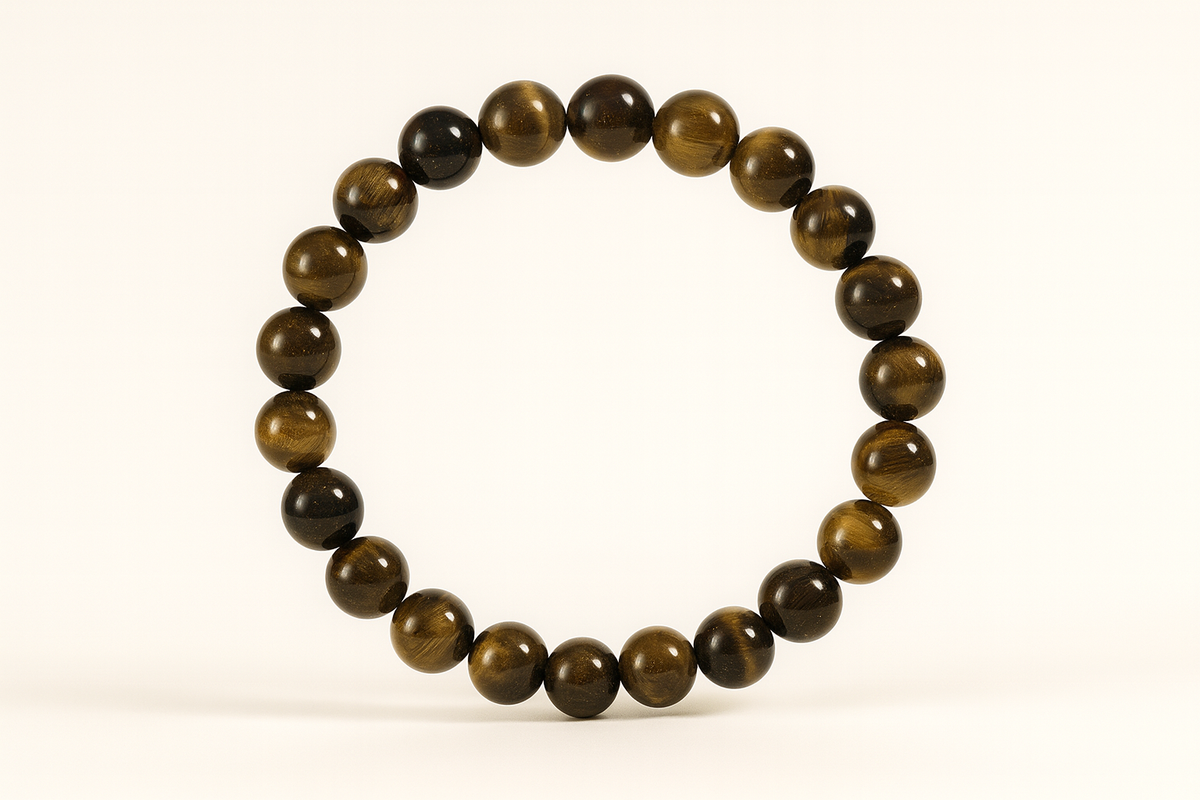 Bracelet OEil de Tigre 8mm - Tressé de Force & de Clarté