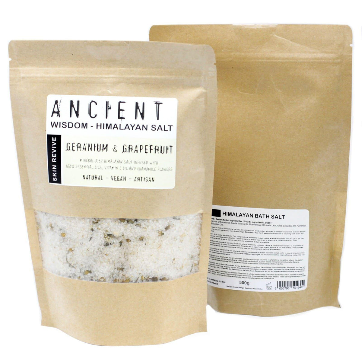 Ensemble de 2 Sels de Bain de l'Himalaya Naturels, Vegan et Artisanaux - Bien-Etre-Au-Quotidien.com