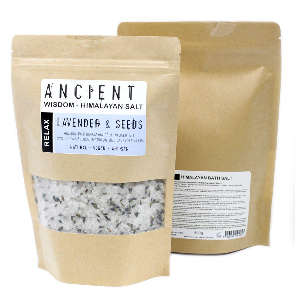 Ensemble de 2 Sels de Bain de l'Himalaya Naturels, Vegan et Artisanaux - Bien-Etre-Au-Quotidien.com