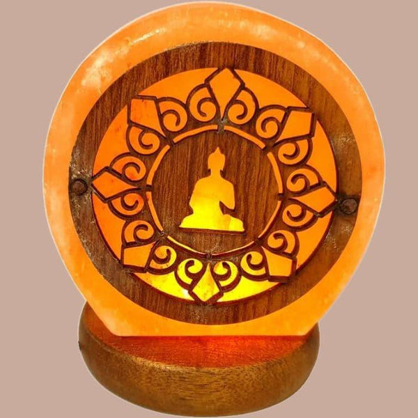 Lampe de chevet en Pierre de Sel de l'Himalaya - Bouddha - Bien-Etre-Au-Quotidien.com