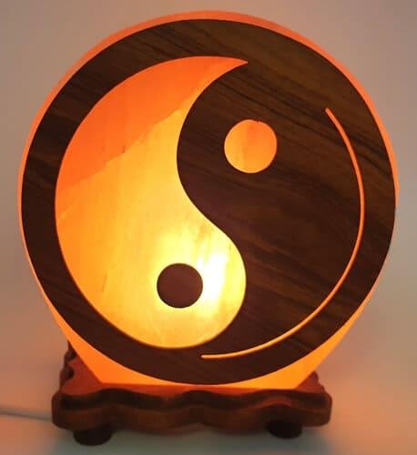 lampe de sel de l'Himalaya Yin et Yang