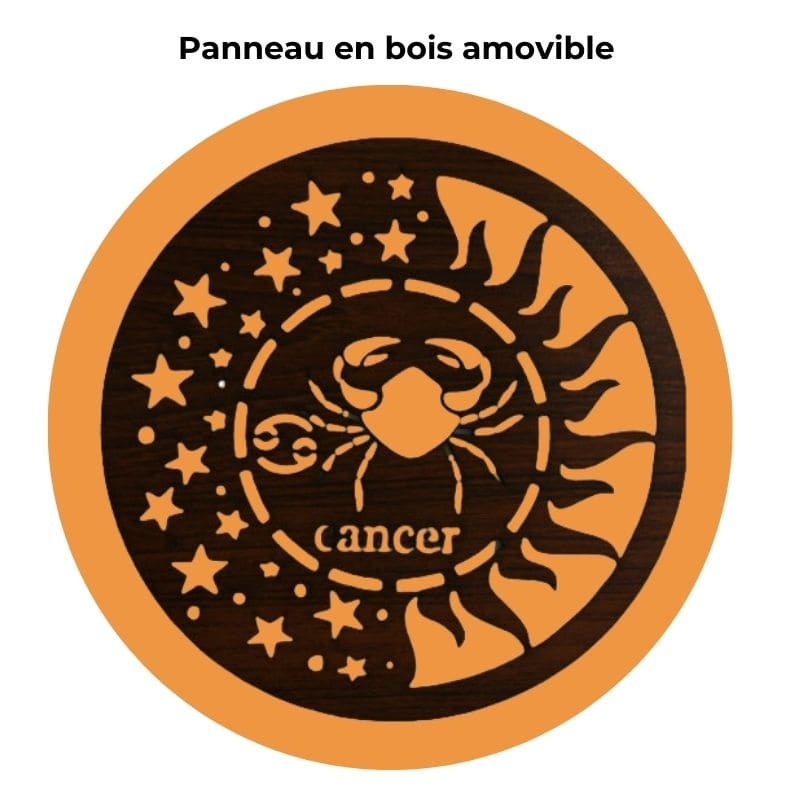 Lampe en Pierre de Sel de l'Himalaya - Astro Cancer