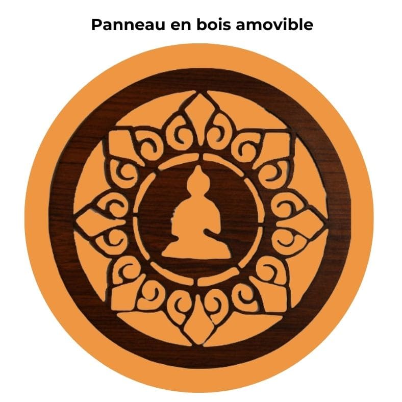 Lampe en Pierre de Sel de l'Himalaya - Mantra Bouddha