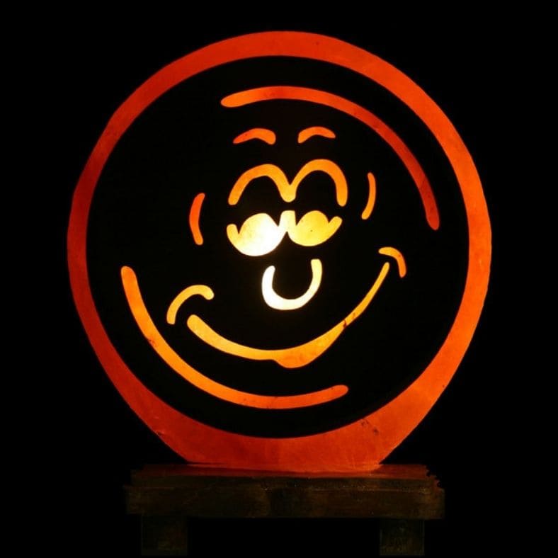 Lampe en Pierre de Sel de l'Himalaya - Smiley